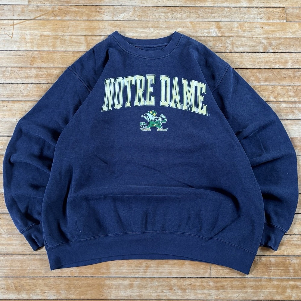 VTG Notre Dame Fighting Irish Crewneck Sweatshirt Size 2XL Faded NCAA College